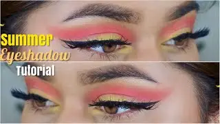 Summer Yellow Eyeshadow Tutorial! Pop of Color Summer Makeup
