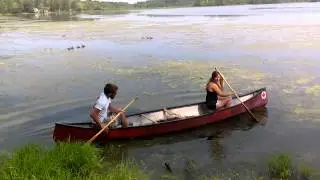 Seth and Amber on canoe