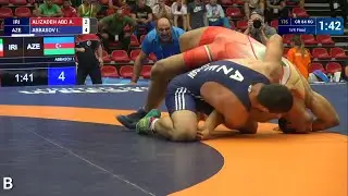1/4 GR - 84 kg: I. ABBASOV (AZE) df. A. ALIZADEH ABD (IRI) by TF, 14-6