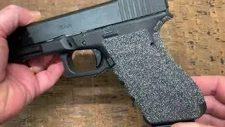 improved our aggressive granulated rubber grip tape overlay for Glock 20, 21 generation 3 pistols