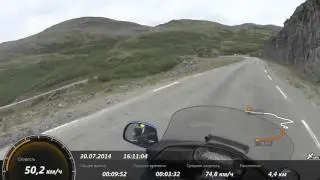 Norway. National Tourist Route Hav&oslash;ysund. road (Rv889) Honda Gold Wing 1800.