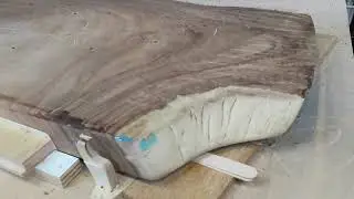 Planing a Monkey Pod Wood Slab On a CNC Router - CNC Woodarts