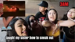 how to sneak out like a pro || SNEAKING OUT WITH MY SISTER TO A CAR MEET