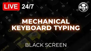 Mechanical Keyboard Typing Sound Black Screen 12 hours | Imaginary Co-Worker! + No Ads