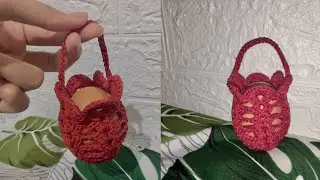 Kantung telur rajut mudah dan cantik