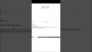 HTML 5 Introduction. | Day - 18 | #shorts