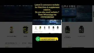 E-commerce website for your supplement nutrition #websitedevelopment #ecommerceplatform #shoppingapp