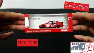 Unboxing Inno64 Models 1:64 Honda Civic Ferio EG9 Test Car JTCC 1995 | DIECAST WARNA MERAH TERKEREN