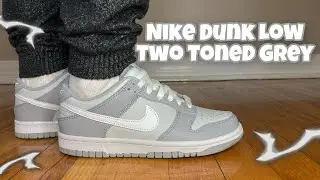 Nike Dunk Low Two Toned Grey Review & On Feet! SUPER CLEAN!