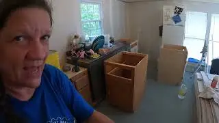 Mobile Home Makeover | EXTREME BUDGET | Installing Kitchen base cabinets