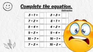1st Grade Math Quiz | Subtraction 1&ndash;10 | Complete the Equation 🧮 | Safe Place