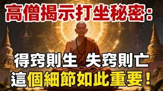 高僧揭示打坐的祕密：「得竅則生，失竅則亡」，原來打坐時這個細節如此重要！#佛教 #佛法 #佛教玄學 #佛教智慧 #佛學知識 #佛學智慧 #修心修行 #佛教文化 #禪悟人生 #傳統文化