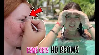 ESM&Eacute; GETS HD BROWS 😱 (SHOCK TRANSFORMATION) & DADS BIRTHDAY CELEBRATIONS!