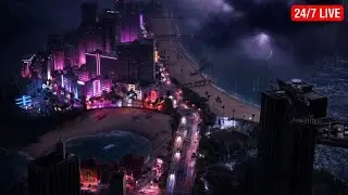 GTA 6 Rain Ambience - Vice City Thunderstorm Sounds for Sleep and Relaxation