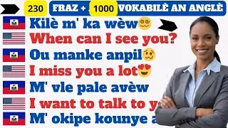 😱230 FRAZ AMERICAN PLIS ITILIZE AN ANGL&Egrave; | APRANN PALE ANGL&Egrave; | APRANN PALE ANGLAIS | KOU ANGLAIS 