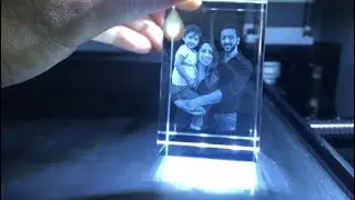 HOLYLASER 2D/3D Photo Crystal Inner Laser Engraving Machine - Engraving Photo into Crystal Process