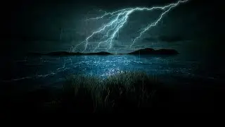 I Wanna Sleep with Ocean Cave Rainstorm and Heavy Thunder Sounds  | Give me Relaxation for Sleeping