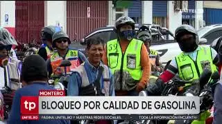 Mototaxistas en Montero bloquean en contra de la 