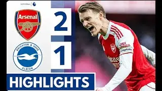 Arsenal vs Brighton 2 1 Highlights & Goals Premier League &bull; Martin &Oslash;degaard Goal