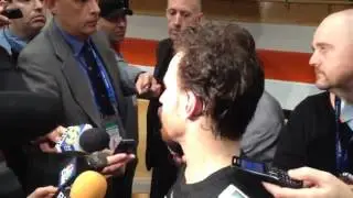 Matt Read talks of his two goals in Flyers' 4-0 win over Penguins.