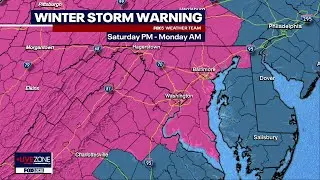 LATEST SNOW FORECAST: DC area under winter storm warning