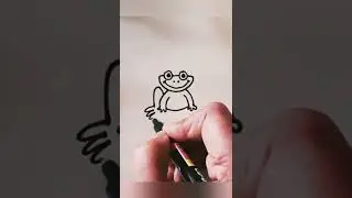 #frogdrawing #drawingtutorial #easydrawings #howtodrawafrog #satisfyingvideos #shorts