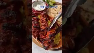 Tandoori chicken skewers! #shorts #davidfirst chicken tandoori