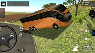 Part-192 🔥 euro coach bus simulator 🤯🌲 | dangerous hill route |   Android gameplay #bus #game
