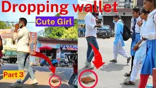 Dropping Wallet In Front Of Girls।Hilarious Reaction।Gone Wrong।Part 3 #socialexperiment #prank