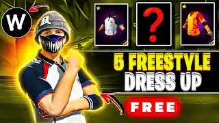 I FOUND BEST 5 FREESTYLE DRESS COMBINATION IN FREE FIRE NO TOP UP DRESS-UP 🇧🇷☠️||