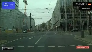 Driving through D&uuml;sseldorf (Germany) from Carlstadt to Pempelfort 20.03.2016 Timelapse x4