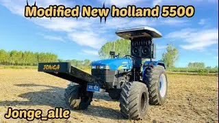 Modified New holland 5500/Down ceiling/Extend bumper/monster tyre/best sound system /55 horsepower