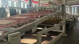 corrugated carton box flexo printer slotter die cutter with vibration stacker strapping machine