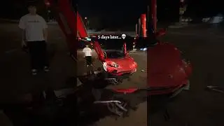 rich teen crashes his $500k lambo 😭 #car #supercars #lamborghini #motivation #shorts #viral #luxury
