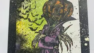 Mr. Creepy Is Watching -Hand Stamped Card