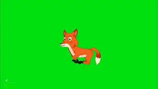 A fox part 1 no copyright green screen cartoon animation 