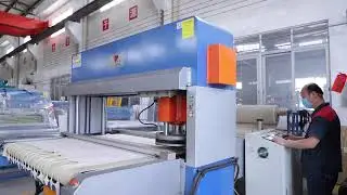 Full automatic travel head shoe sole cutting press machine