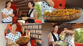 Cozinha no fogão a lenha e fala, com minha adorável mãe | doce de mamão lascado, gosto de casa de vó
