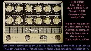 Tone King Preamp - demoing IRs from Origin Effects and York Audio with TK onboard OwnHammer IRs.
