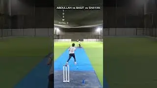 Helicopter Shot 🔥😱 Abdullah vs Basit vs Shayan - OFF YORKER #youtubeshorts #cricketmatch