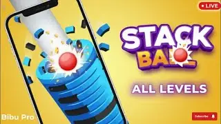 Stack Ball Gameplay Live | All Levels | No Ads | Bibu Pro LIVE 🔥🎮