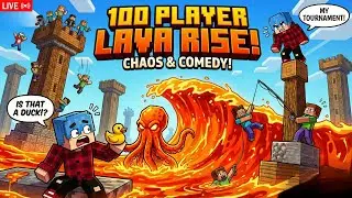 100 Players vs RISING LAVA! 🔥 Last Man Standing Wins Prize! (1k Celebration)