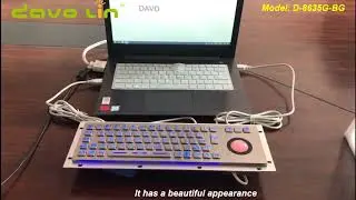 Industrial Metal Backlight Trackball keyboard