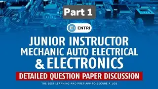 Junior Instructor Mechanic Auto Electrical & Electronics | Question Paper Discussion