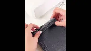 Easy alteration hack you&rsquo;ll love 🧵💡 #shabbychicstyle #reallifehacks #diyer #pants #tricks #machine.