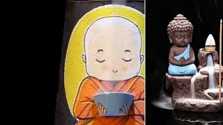 Diy Buddha Smoke Fountain | Buddha Smoke Backflow| Monk Idol Incense Stick Holder|