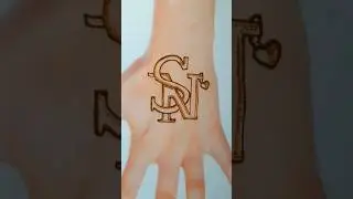 'NS' alphabet mehndi tattoo design #shorts #youtubeshorts #viral #mehndi #tattooart
