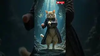 Cute Wizard Cat Dancing 💃 | Funny AI Cat Shorts for YouTube 2025 🐱