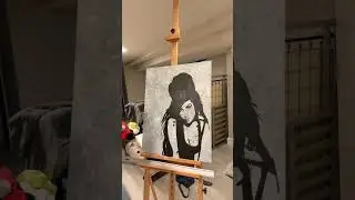 Painting Amy winehouse @artbytadamo on Insta #art #workingartist #popart #amywinehouse