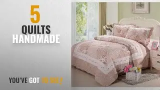 Top 10 Quilts Handmade [2018]: Wowelife Cotton Quilt Sets Handmade Patchwork 3 Pieces Bedspreads